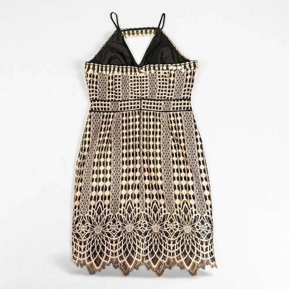 Harlyn Lace Mini Dress Black Women's Size Large - Picture 6 of 8